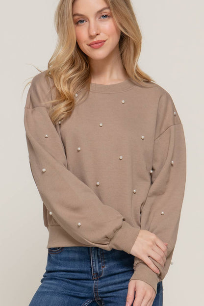 Pearl Stud Sweater