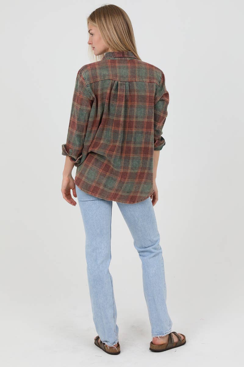 Carmen Plaid Flannel Buttdown