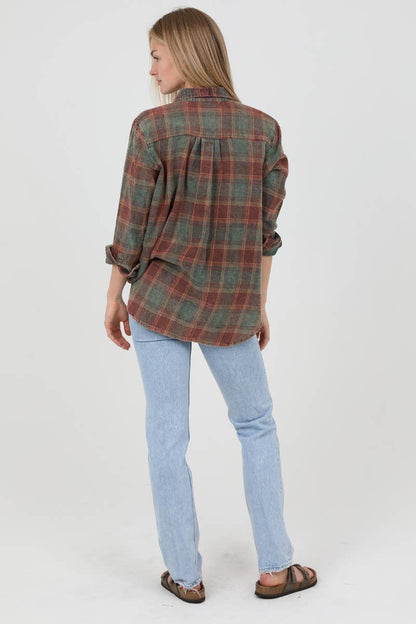 Carmen Plaid Flannel Buttdown