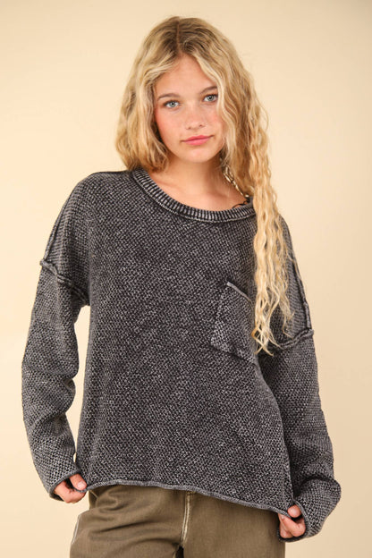 Dansville Mineral Washed Pocket Sweater