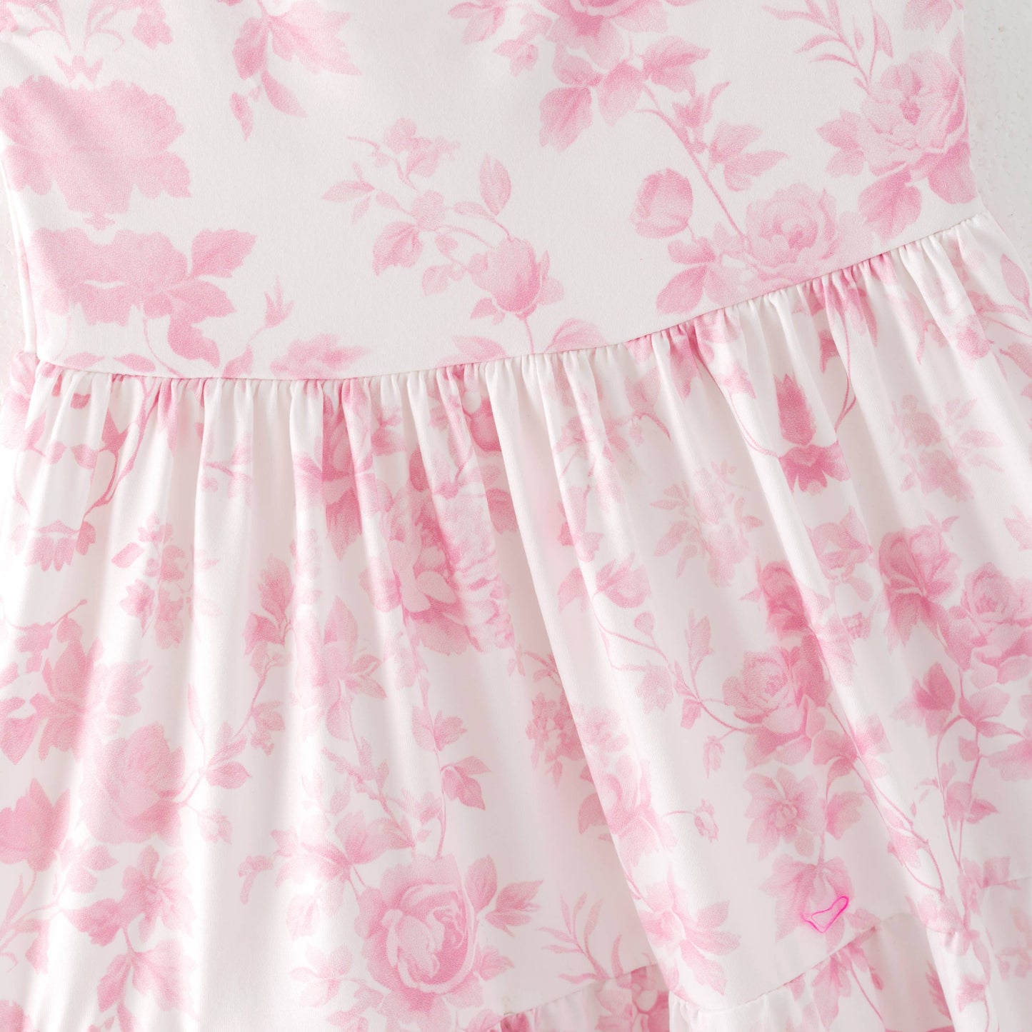 Girls Mayfield Floral Tiered Pink Dress