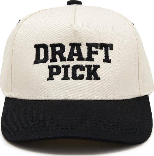 Boys Draft Pick Embroidered Black Hat
