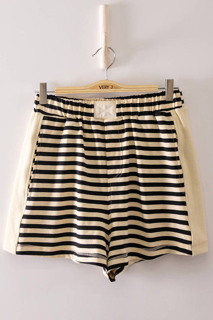 Larik Striped Colorblock Lounge Shorts