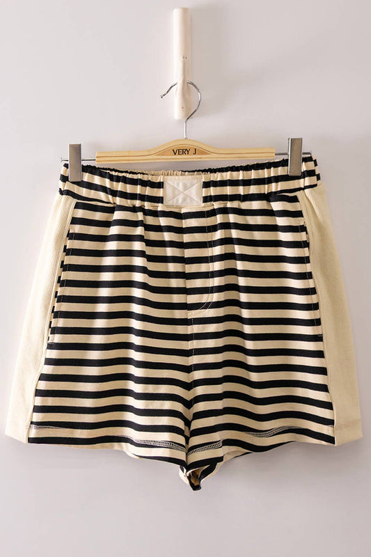 Larik Striped Colorblock Lounge Shorts