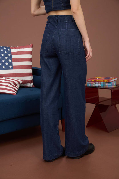 Lennon Denim Pant Set