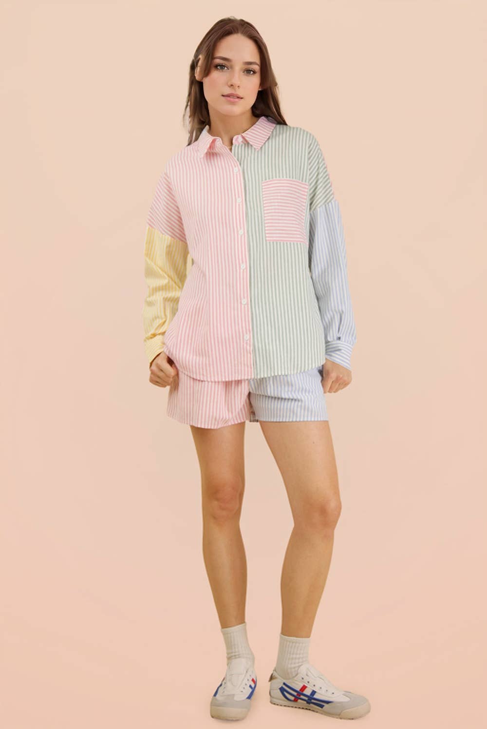 Nautical Striped Short Set