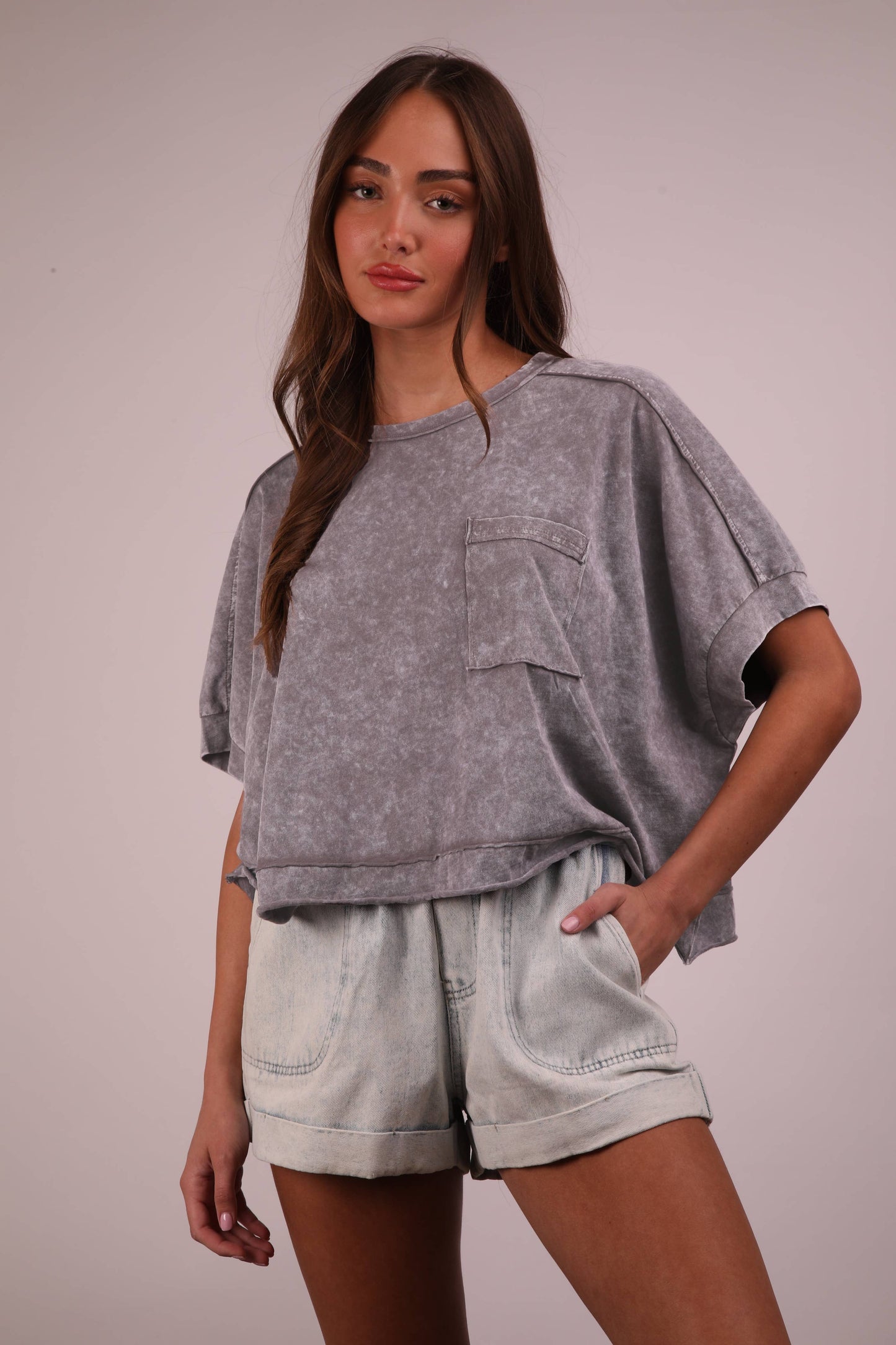 Rockland Mineral Pocket Cropped Tee