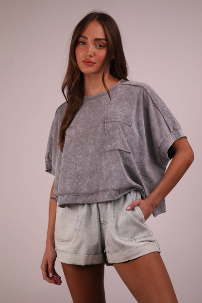 Rockland Mineral Pocket Cropped Tee