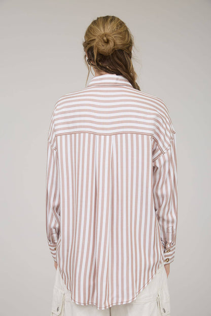 Regina Striped Oversized Buttondown