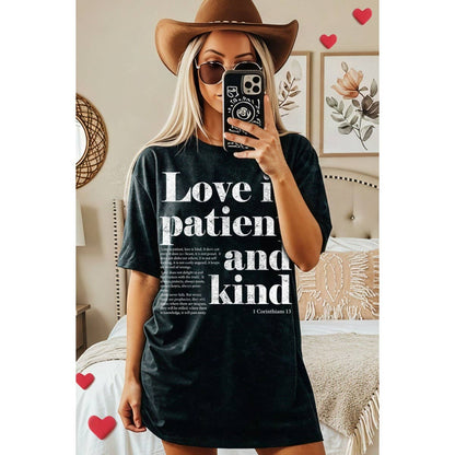 Love Is Patient & Kind Oversized Tee