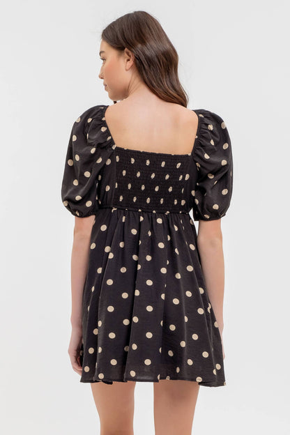 Carlin Polka Dot Babydoll Dress