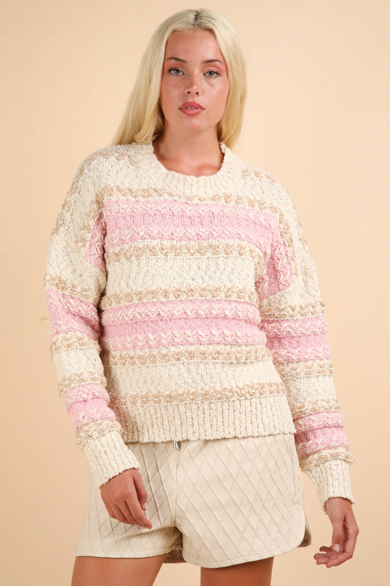 Beartown Striped Knit Sweater