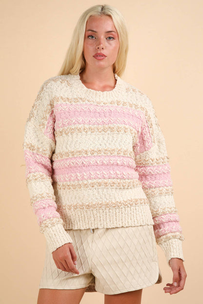 Beartown Striped Knit Sweater