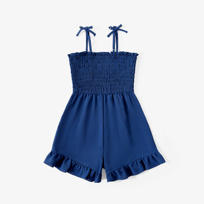 Baby & Youth Girls Navy Smocked Romper