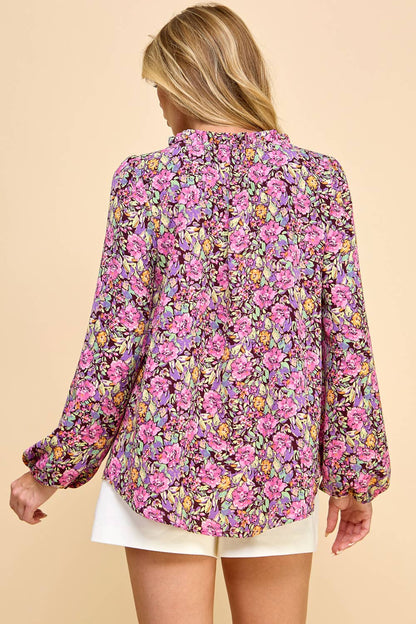 Granada Floral V-Neck Blouse