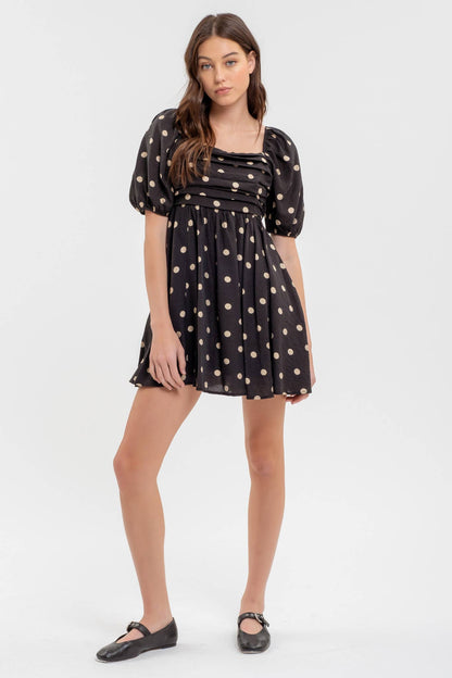 Carlin Polka Dot Babydoll Dress