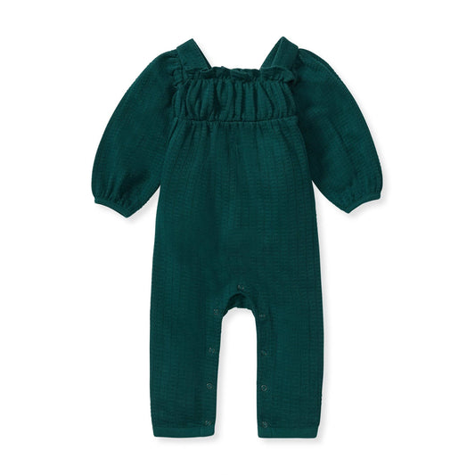 Baby Girls Burt's Bees Textured Hunter Jumpsuit