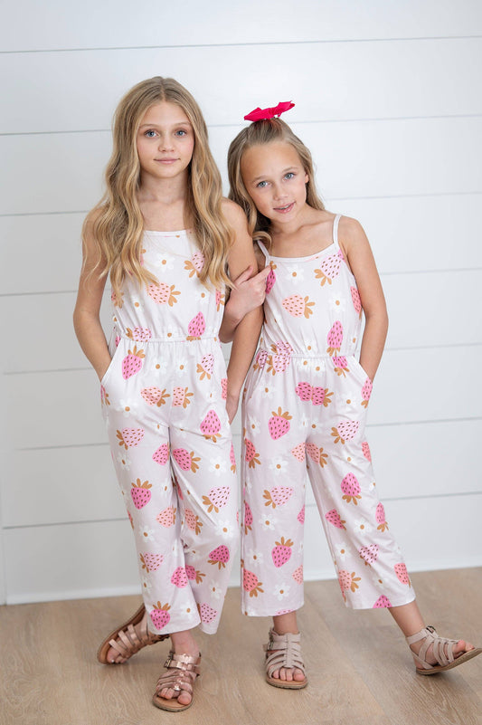 Girls Strawberry Jumpsuit