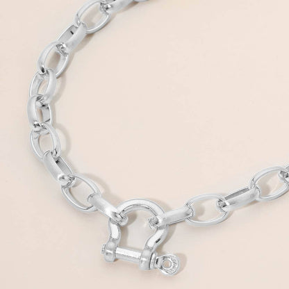 McRae Matte Chunky Carabiner Toggle Necklace