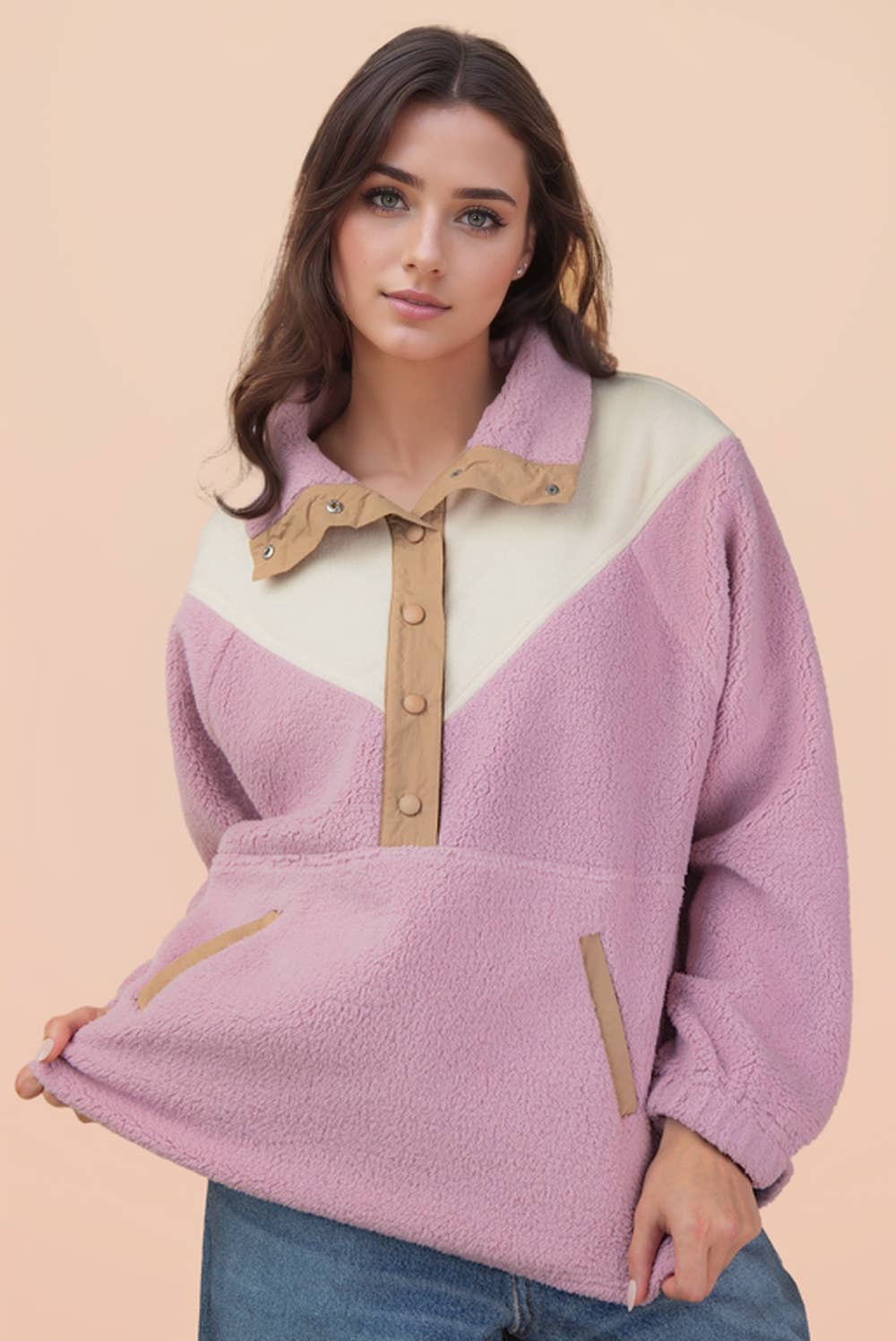 Moonstone Oversized Fleece Pullover