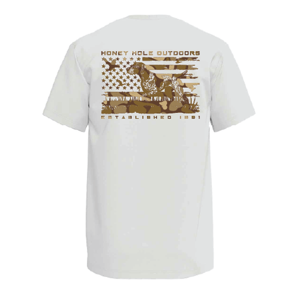 Mens Honey Hole Pointer Flag Tee