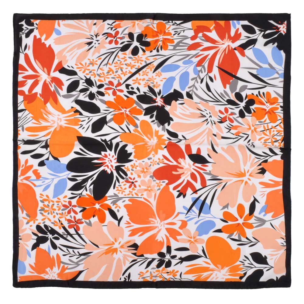 Cameron Tropical Floral Satin Scarf