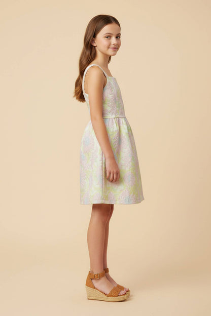Girls Jacquard Sleeveless Dress
