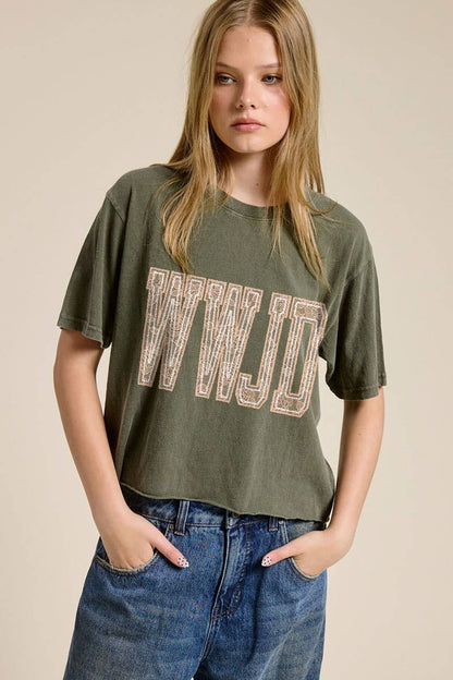 WWJD Crop Tee