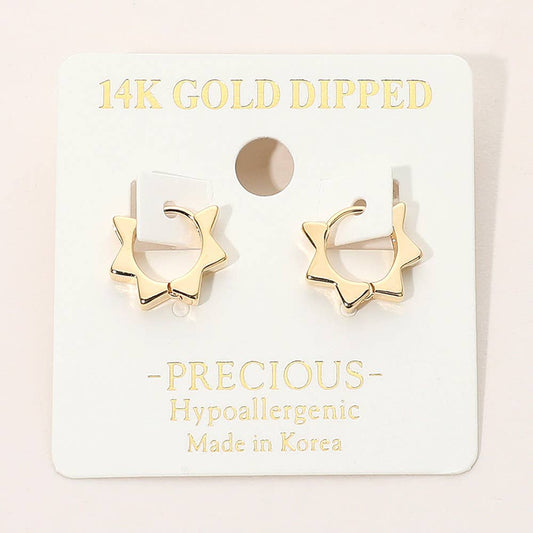 Virginia Spike Huggie Hoop Earrings