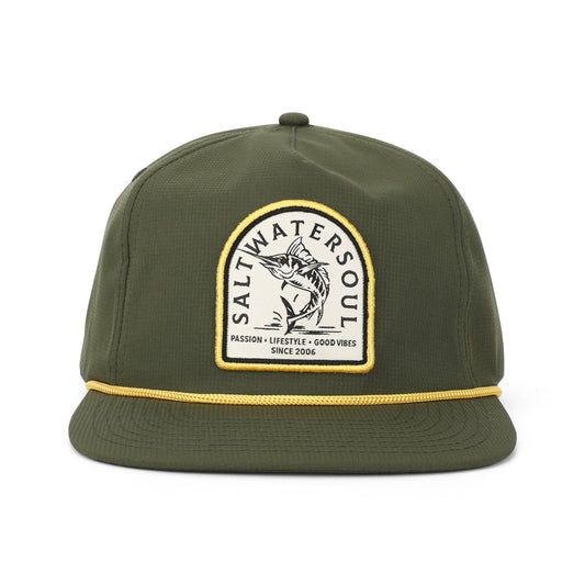 Mens Salt Water Soul Marlin Patch Rope Hat