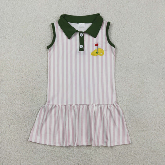 Baby Girls Pink Stripe Golf Dress