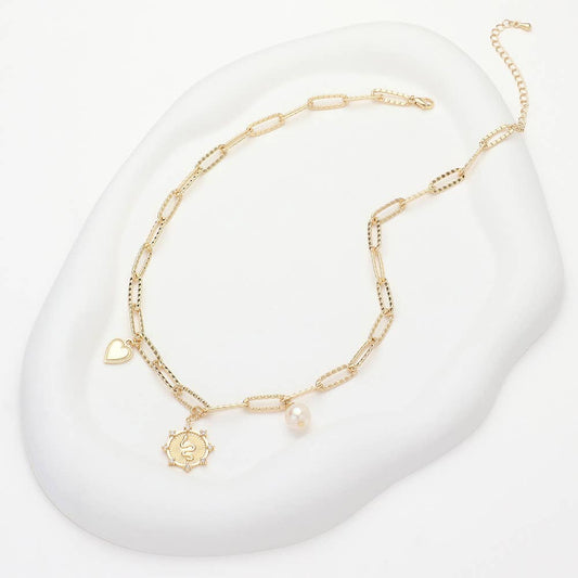 Virginia Snake Token Charm Necklace