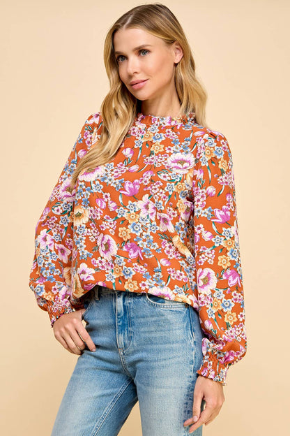 Granada Floral Longsleeve Blouse