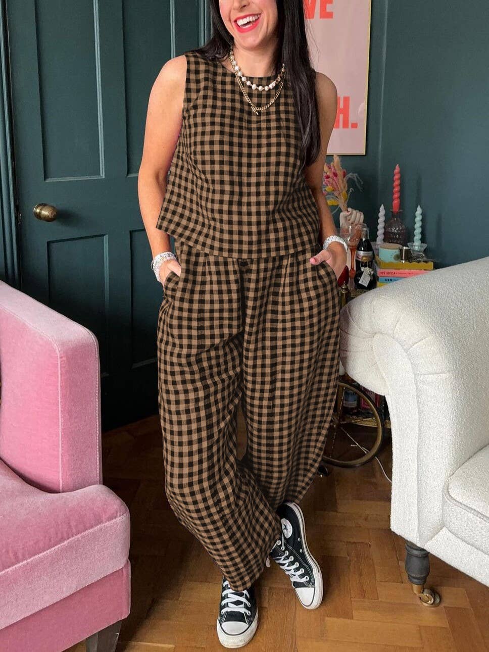 Sansa Gingham Pant Set