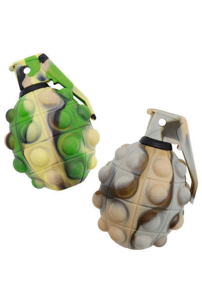 Squishy Grenade Camouflage Pop-It Toy