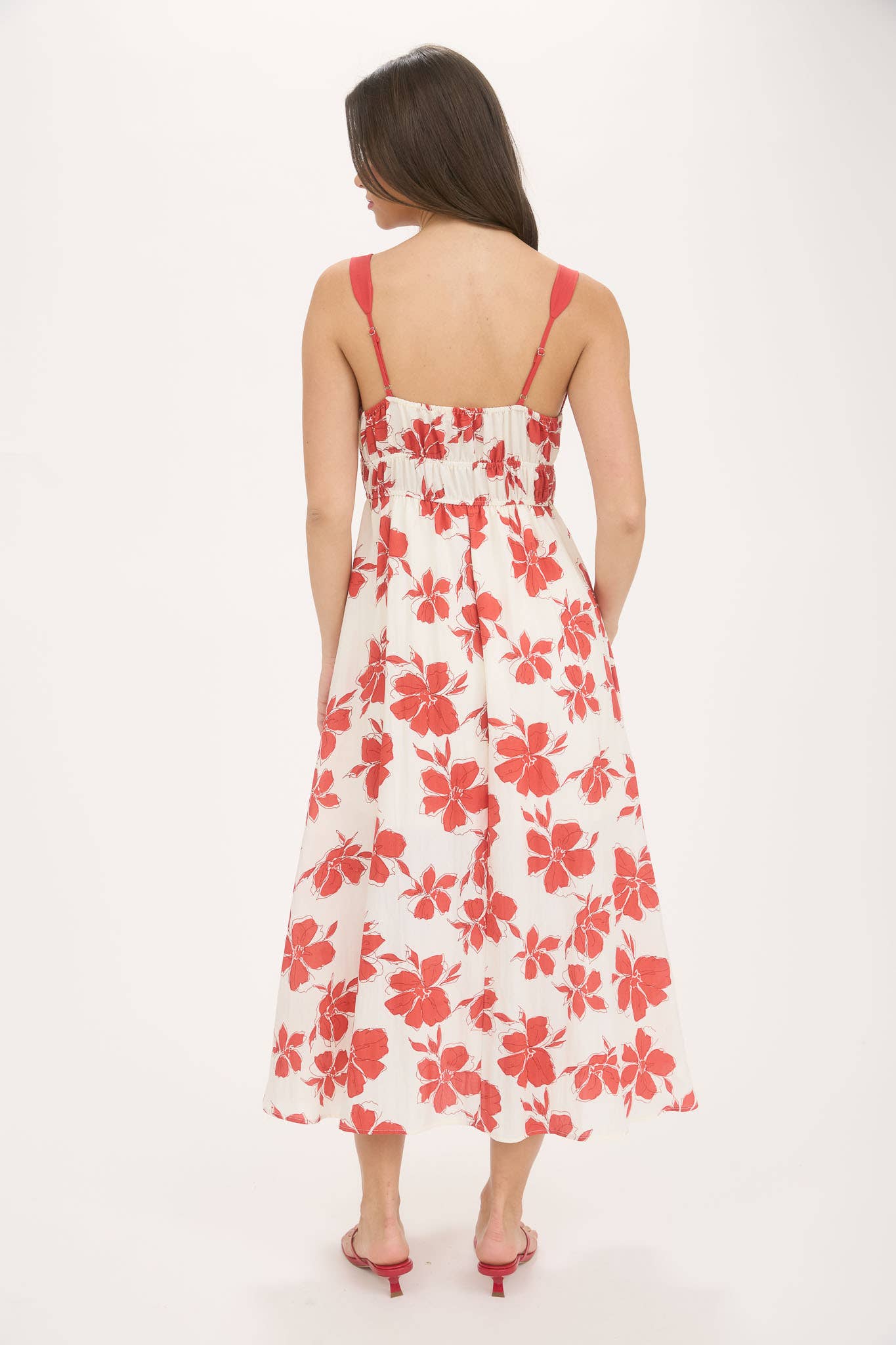 Colette Sweetheart Floral Red Dress