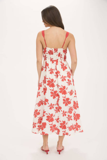 Colette Sweetheart Floral Red Dress