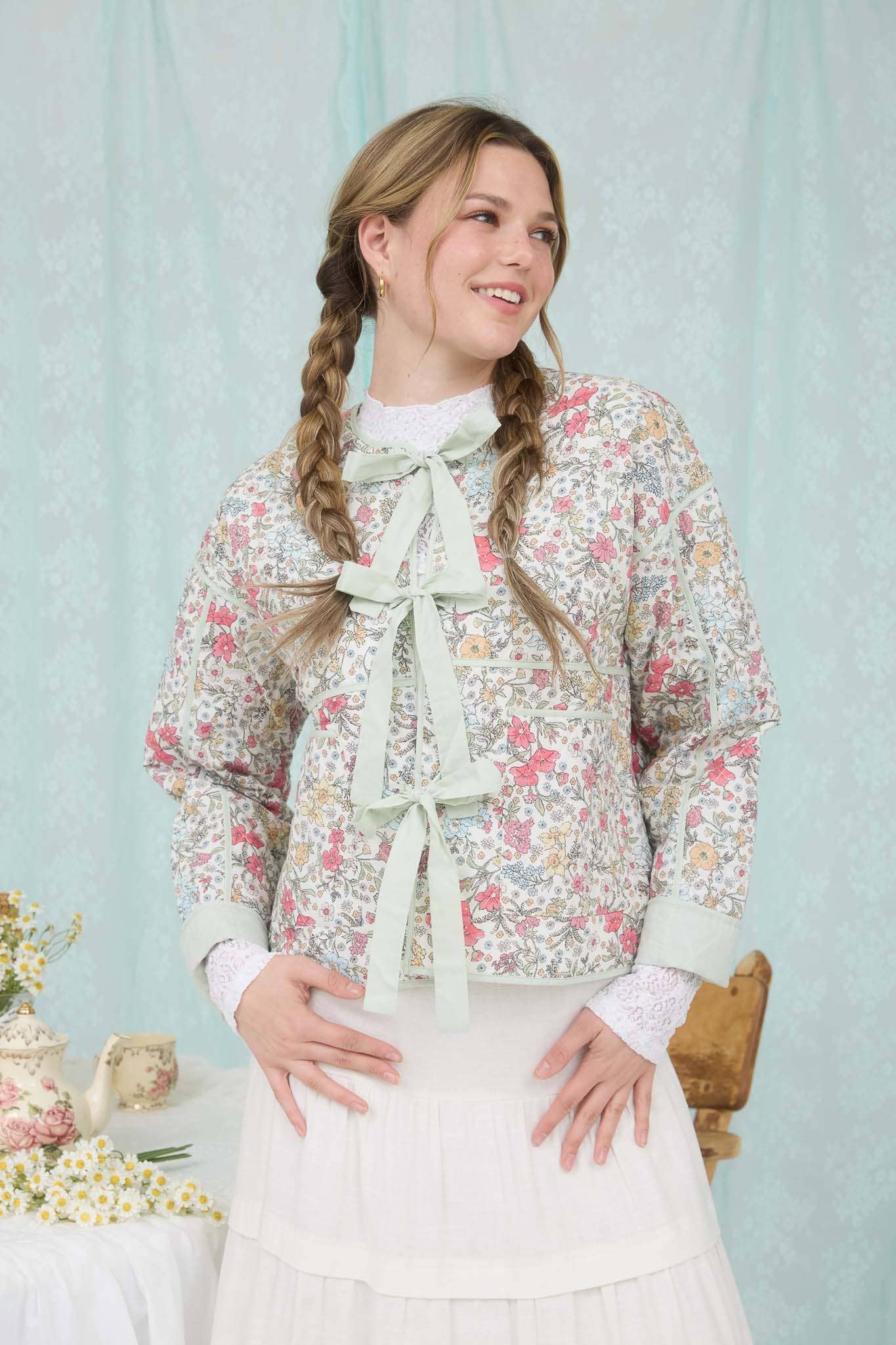 Victoria Floral Bow Jacket