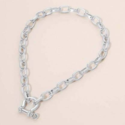 McRae Matte Chunky Carabiner Toggle Necklace