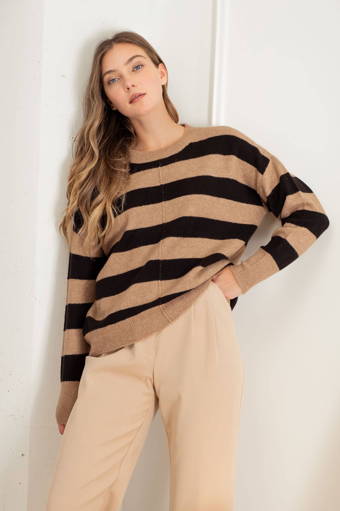 Williamsburg Stripe Crew Neck Sweater