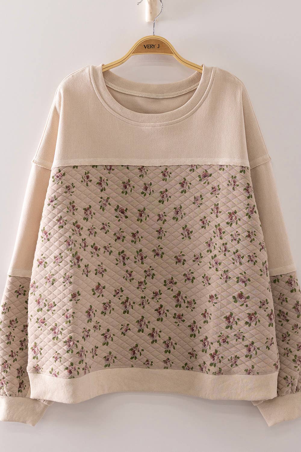 Veronica Floral Quilted Sweater