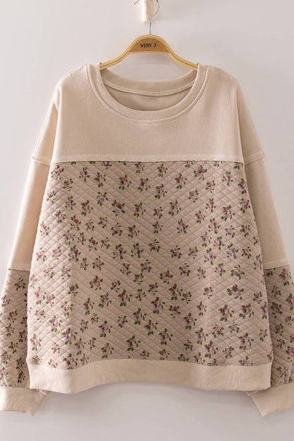Veronica Floral Quilted Sweater