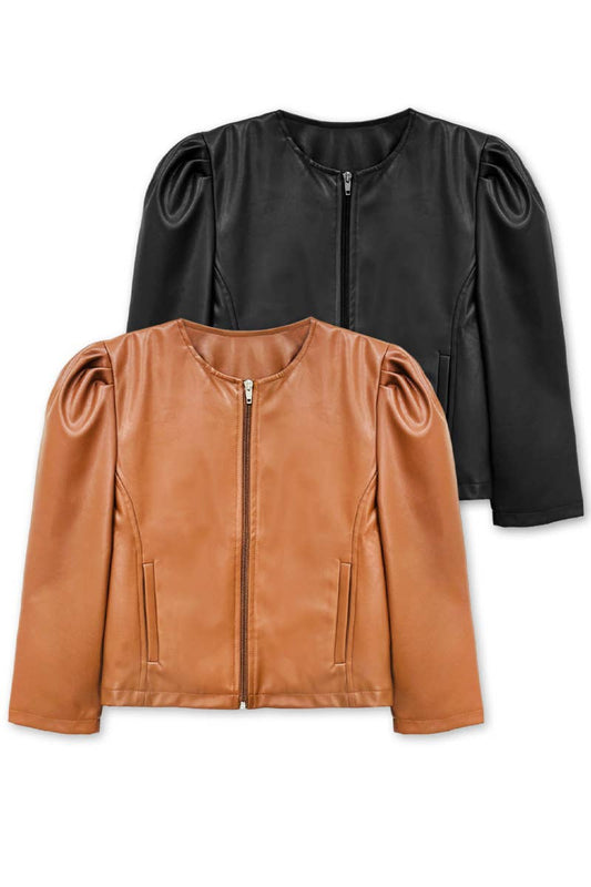 Girls Vegan Leather Jacket