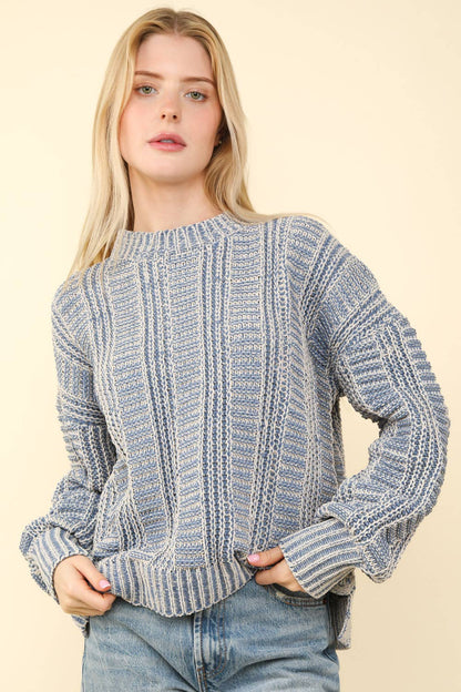 Hewlett Chenille Two-Tone Sweater