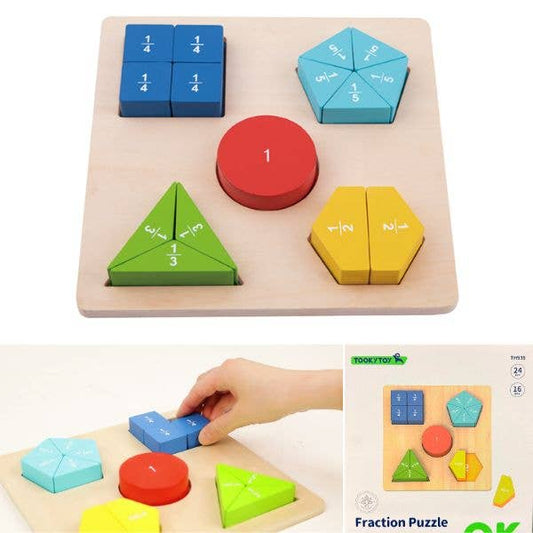 Toddler Wooden Fraction Puzzle