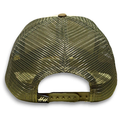 Mens Honey Hole Turkey Fan Rope Trucker Hat