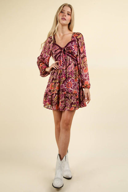 Montrouge Sweetheart Floral Dress