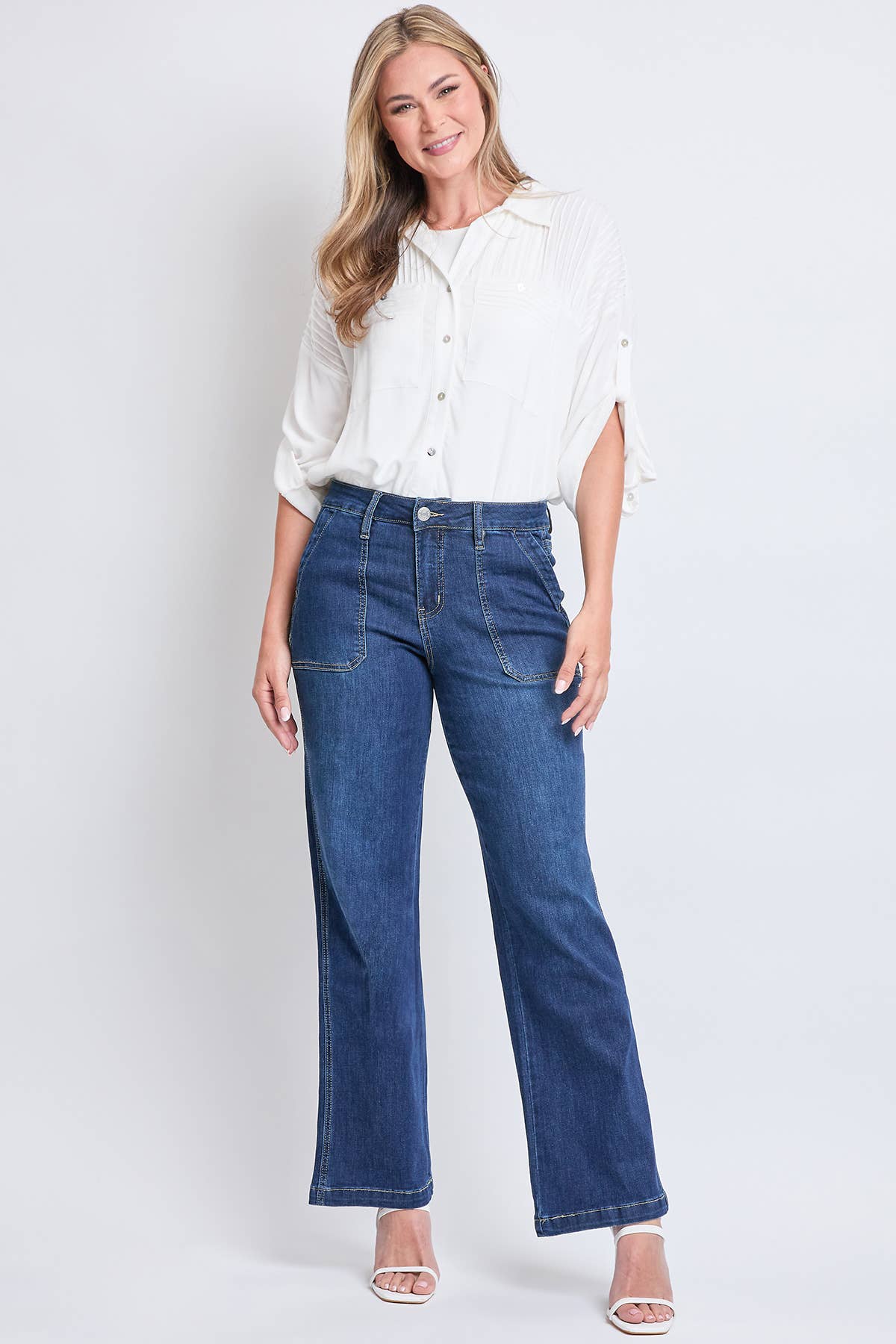 YMI Royalty Missy DW Wide Leg Tummy Control Jean