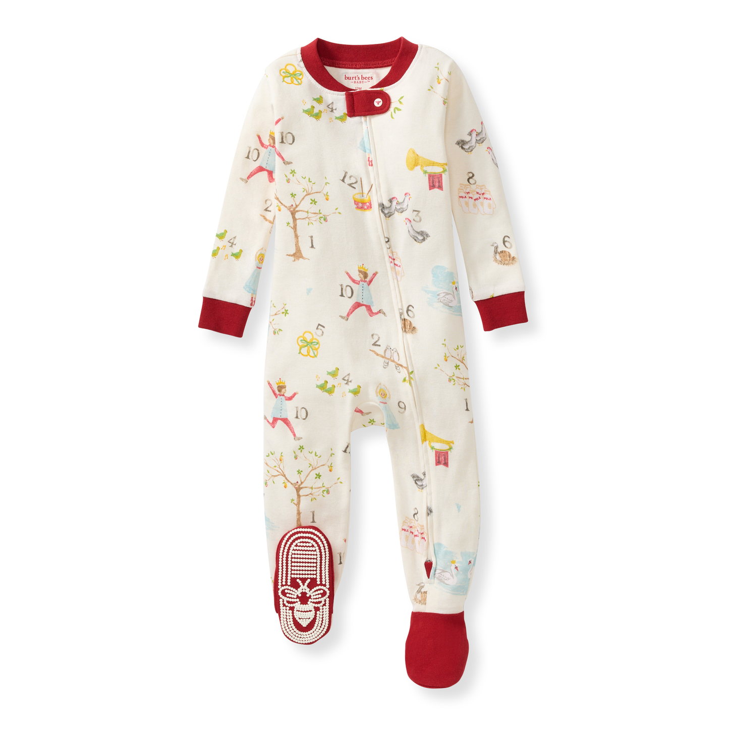 Baby Unisex Burt's Bees 12 Days of Christmas Sleeper