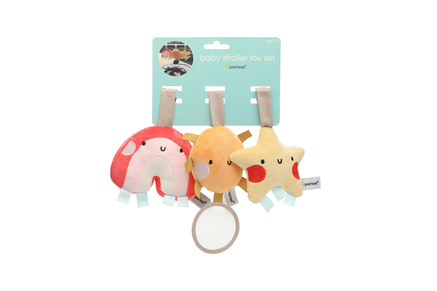 Baby Rainbow Sun and Stars Stroller Toy Set